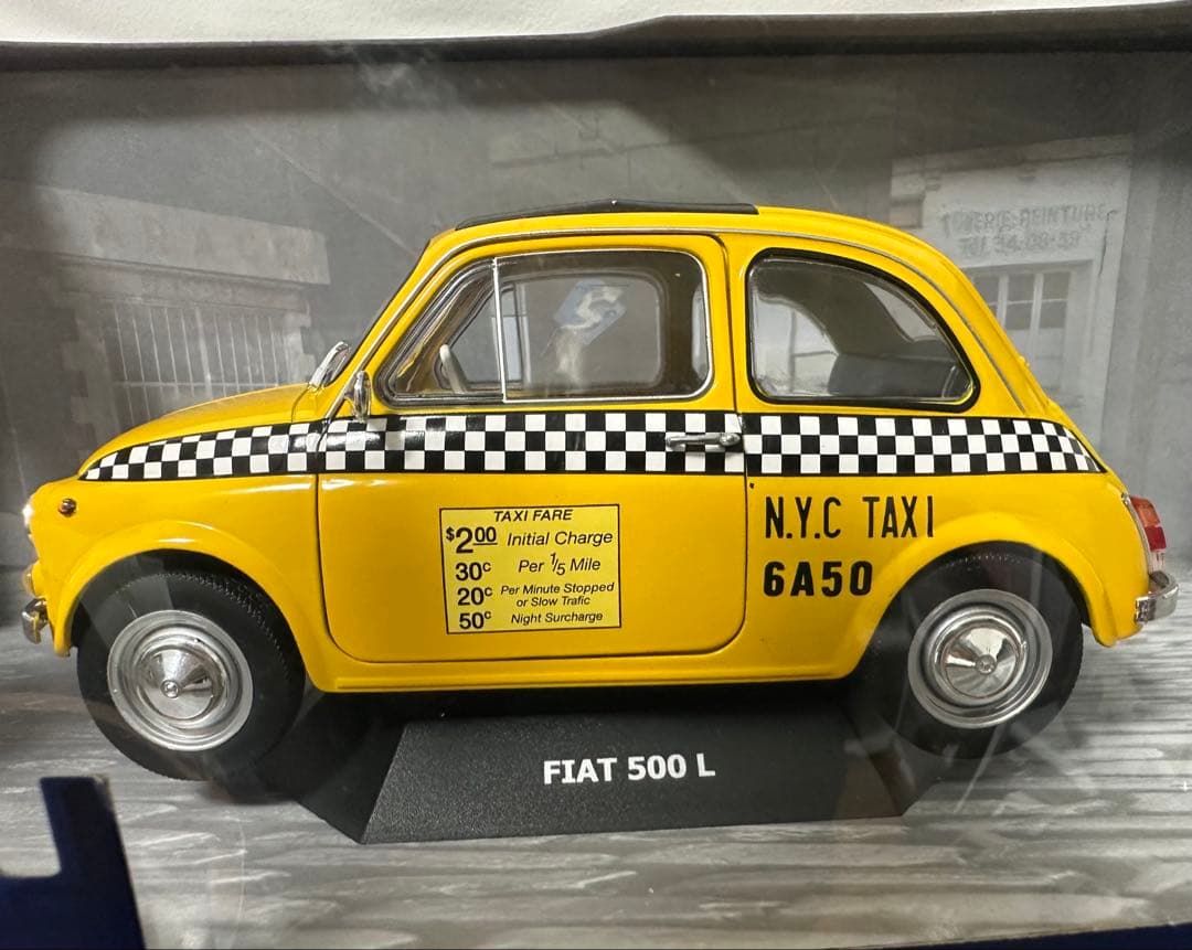 SOLIDOFiat 500 タクシーミニカー イエロー1/18