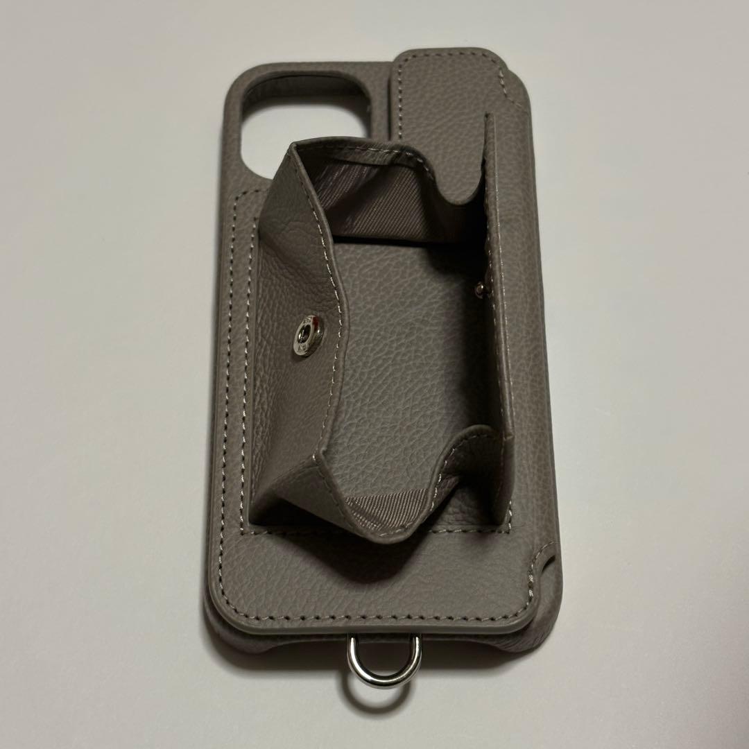 【新品】デミュウDEMIU スマホケース チャコール iPhone14/16e