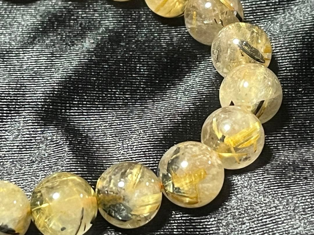 ルチルクォーツ ヘマタイト入り ブレスレット 約10mm