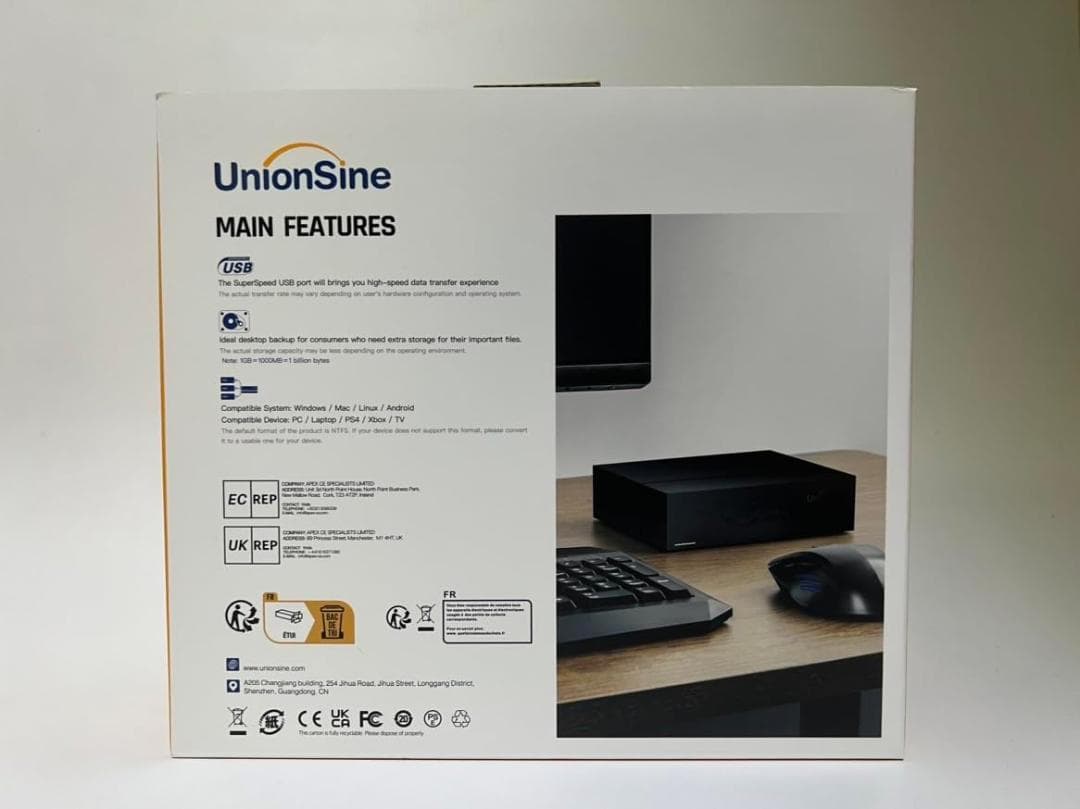 外付けハードディスク 4TB USB3.2Gen2 Type-C HDD