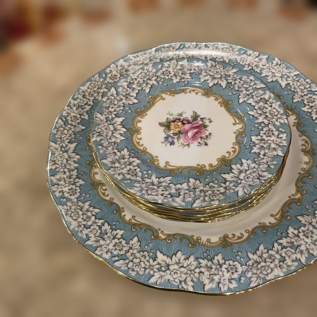 ロイヤルアルバート 花柄陶磁器皿 7点セット美品