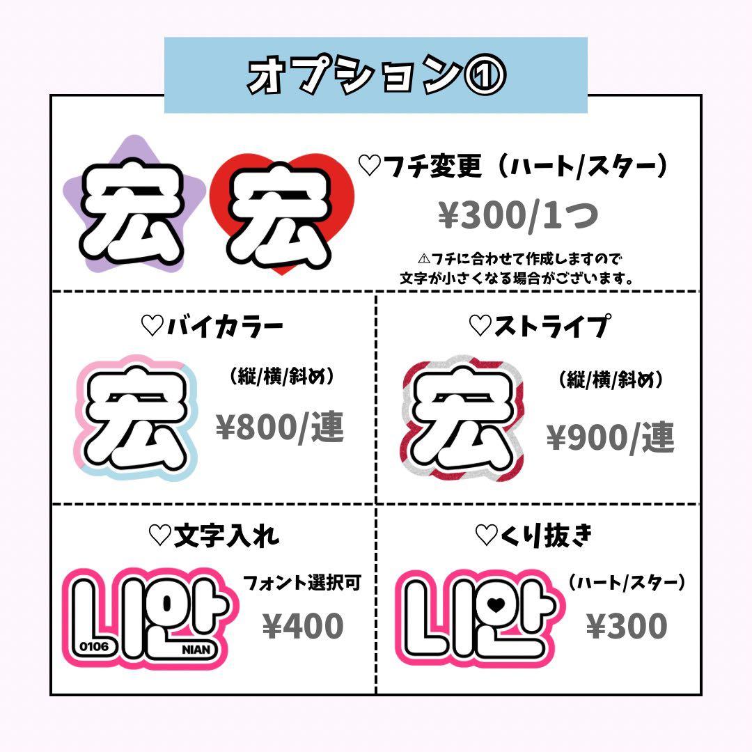 akari♡ページ♡うちわ文字 ネームボード 連結文字 オーダー
