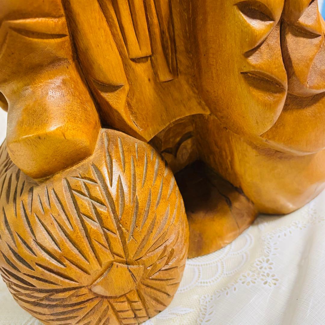 特大⭐️大黒天 木彫り像 七福神 木彫刻 縁起物 商売繁盛 古美術 骨董品 招福