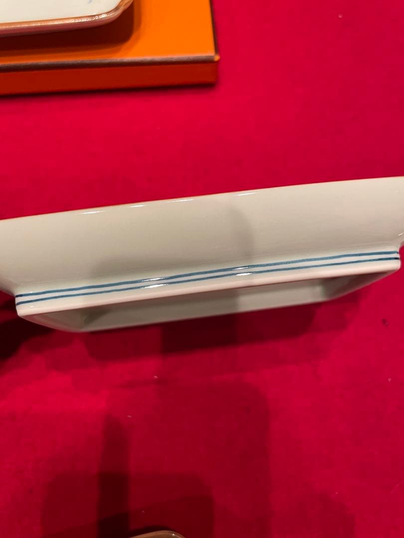 ◉セール！新品　館林喜助 染付　鳩麦絵 長角小皿揃 五枚　 喜助作　手描き