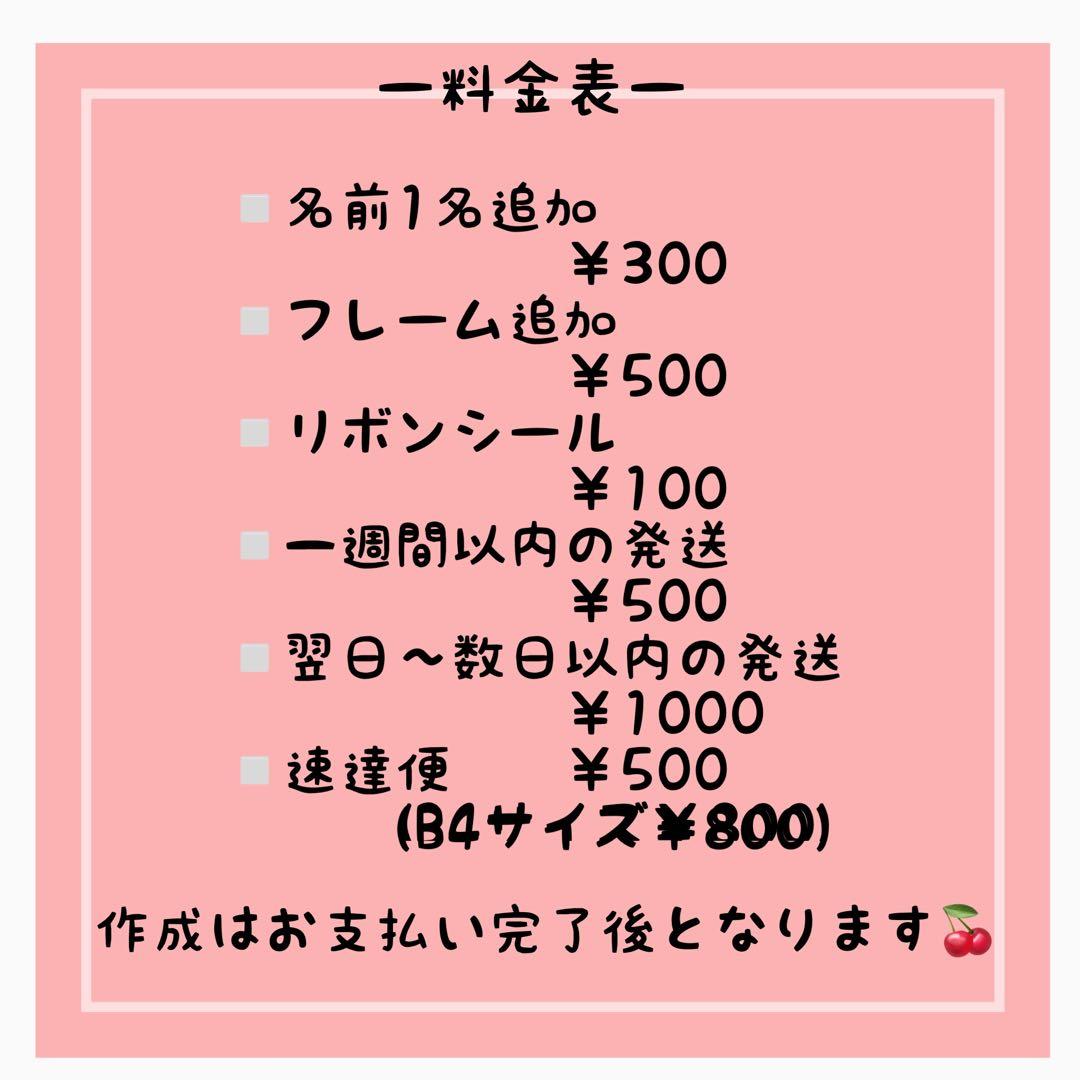 オーダーページ♡お名前入り ポエム♡お祝い♡