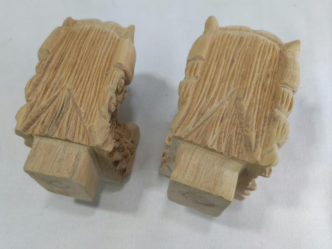 【獅子鼻】1.5寸　社寺仏閣、山車、屋台、神殿、だんぢり彫刻 　1組（2体）