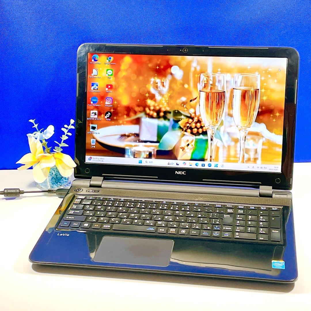 ネット利用や書類作成に最適✨快適SSD✨Win11NECカメラ付ノートパソコン