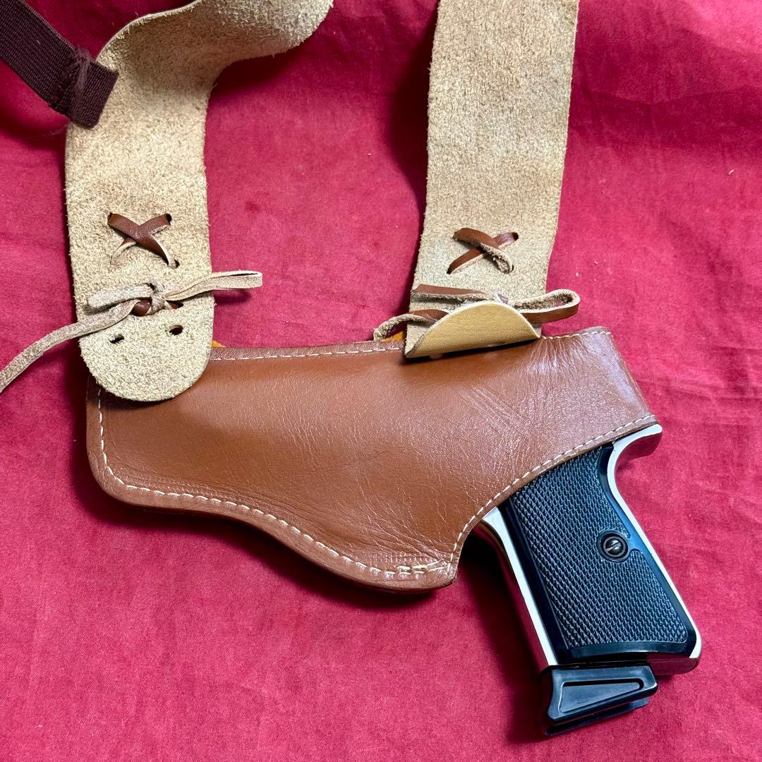 整備済 革製 ワルサーPPK/sなど小型オートマチック用 ショルダーホルスター