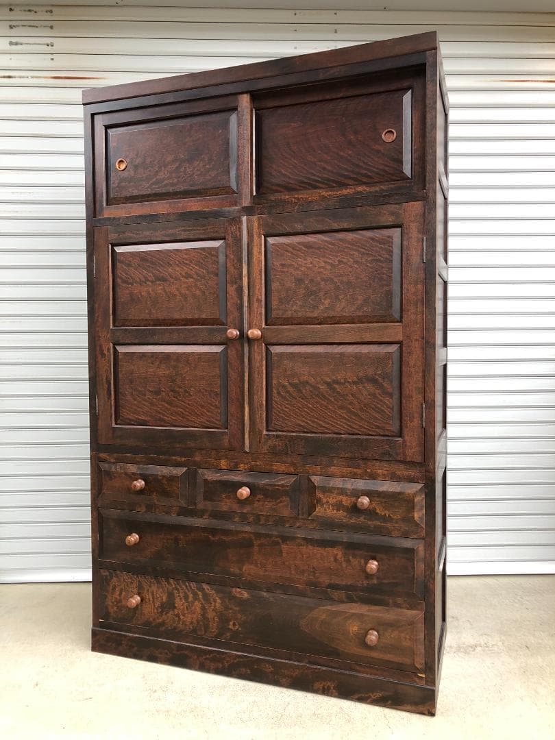 松本民芸家具 和タンス 着物箪笥 幅106cm/奥行49,2cm/高さ176cm