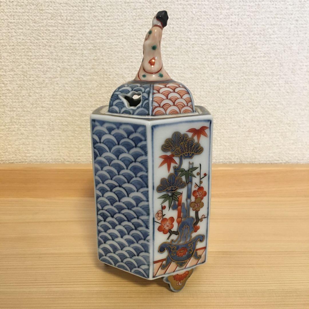 香炉・伊万里・福右衛門（作家本人作）献上手染錦