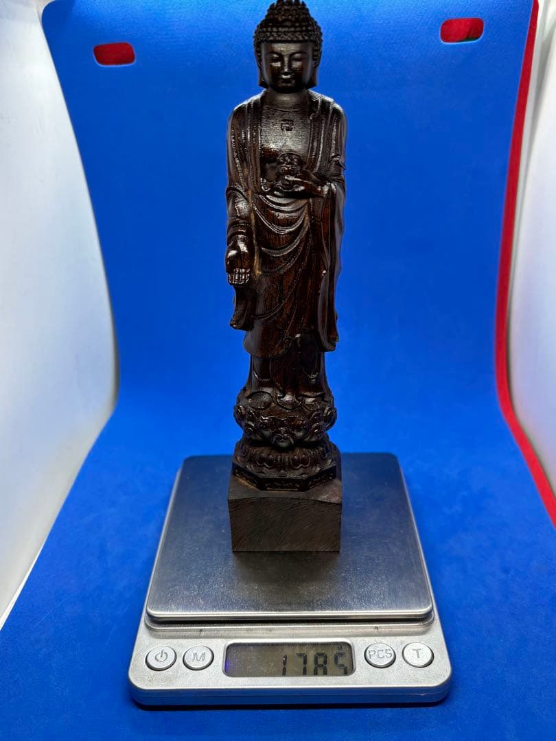 极美品 柬埔寨菩萨棋沉香 如来佛像 19cm 178g 6084-1/3