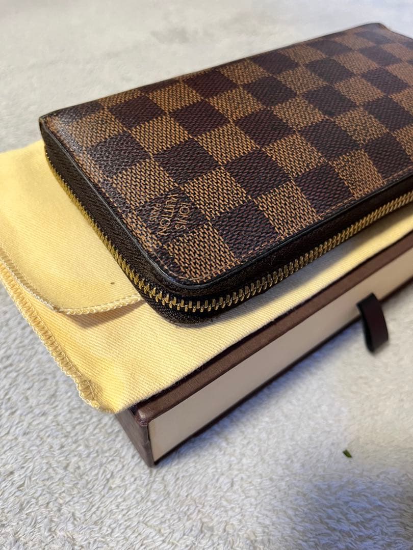 【正規品】LOUIS VUITTON ダミエ ラウンドファスナー 長財布