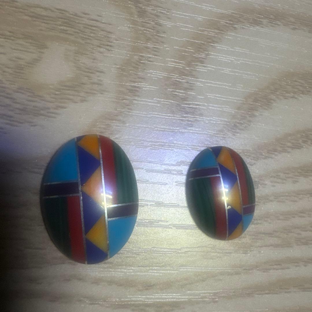インレイ シルバーアクセサリーパーツ 2個セット