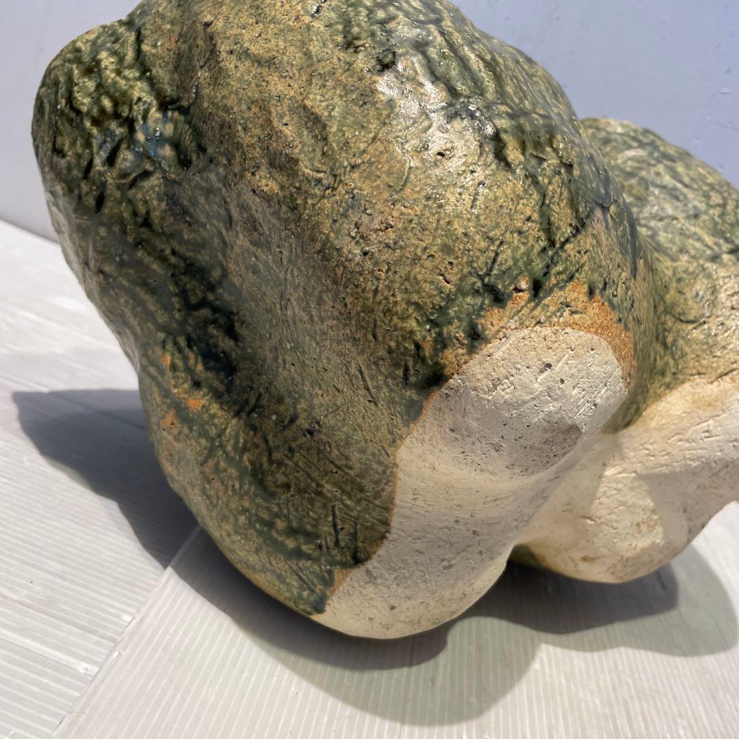 丸鉢　美濃焼？　花器　花瓶　盆栽鉢　水鉢　一点もの　焼物　工芸品