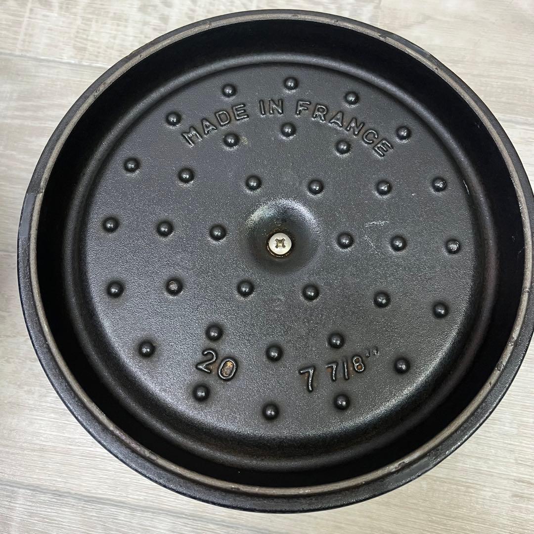 む*ぎ様 STAUB ストウブ ピコ・ココット ラウンド 20cm ブルー