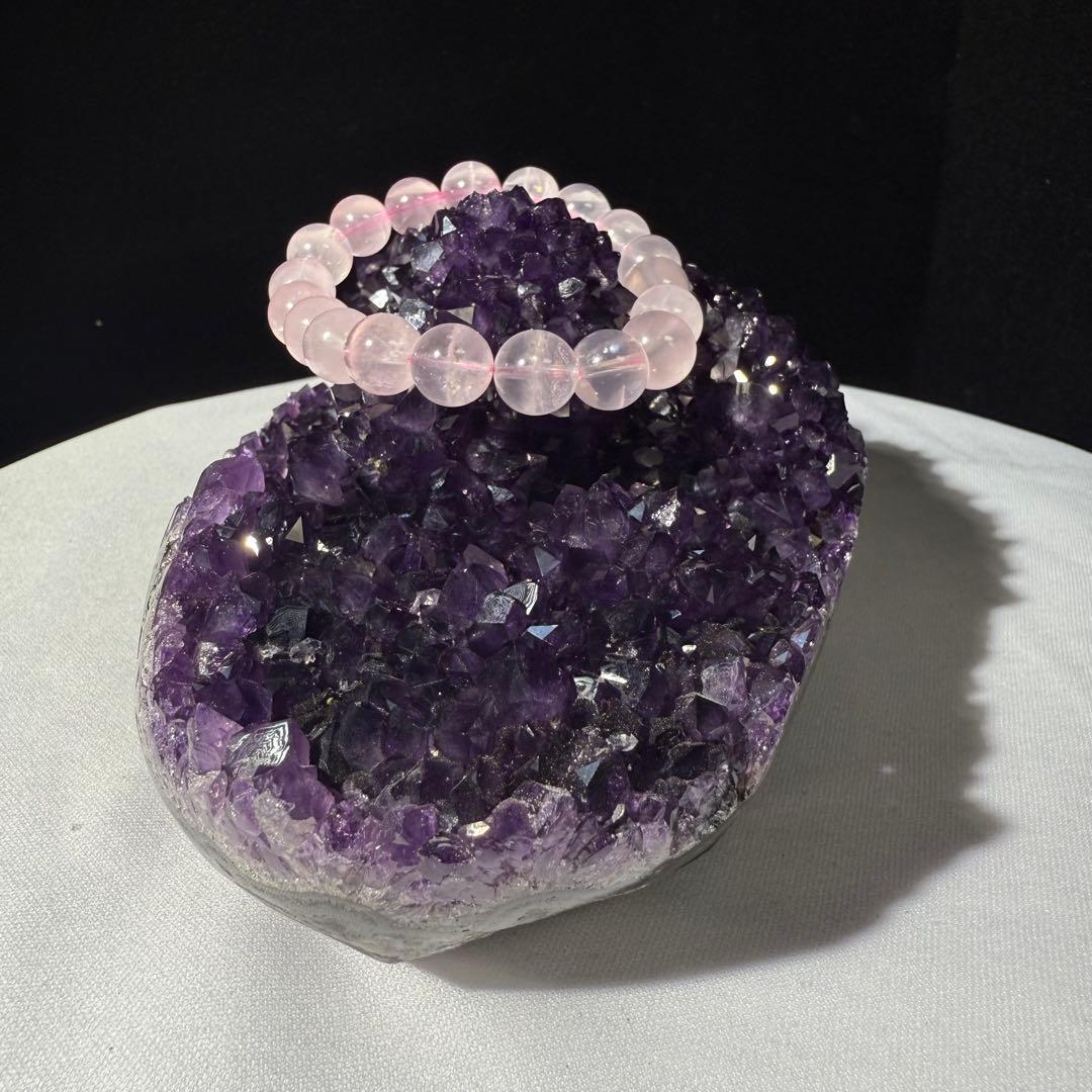 ウルグアイ産❣️天然石アメジストの原石　置物NO.070611