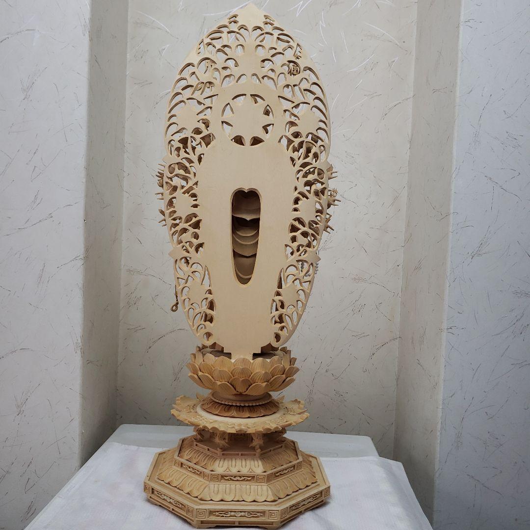 蔵出し特価大きな仏像★ヒバ材 千手観音菩薩像1尺立★全高 約68cm