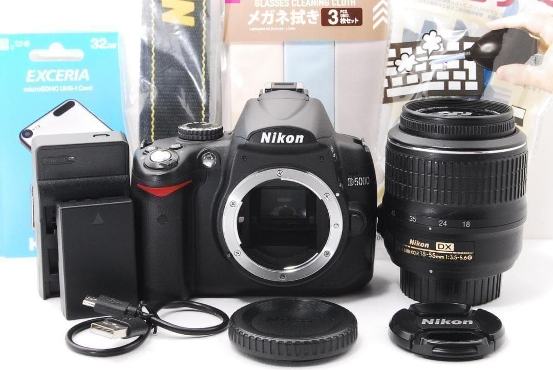 シャッター数1318回！ Nikon D5000 一眼レフカメラ スマホ転送