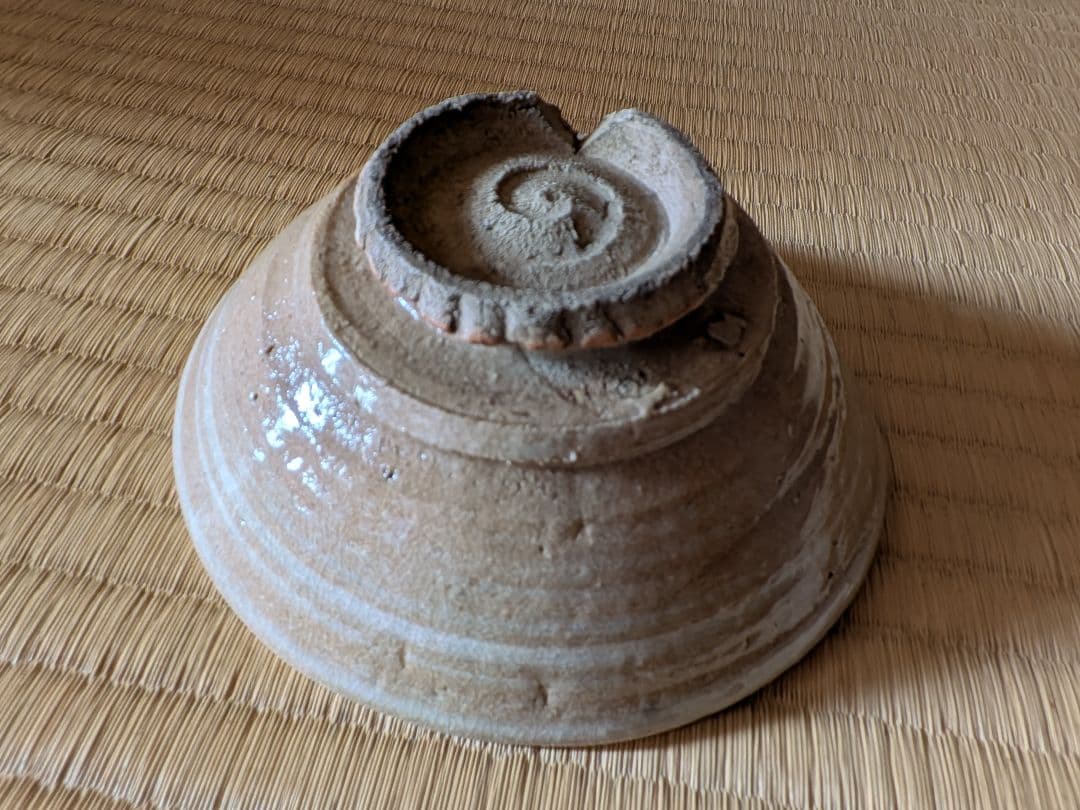 《萩焼》平茶碗　茶道具　古物