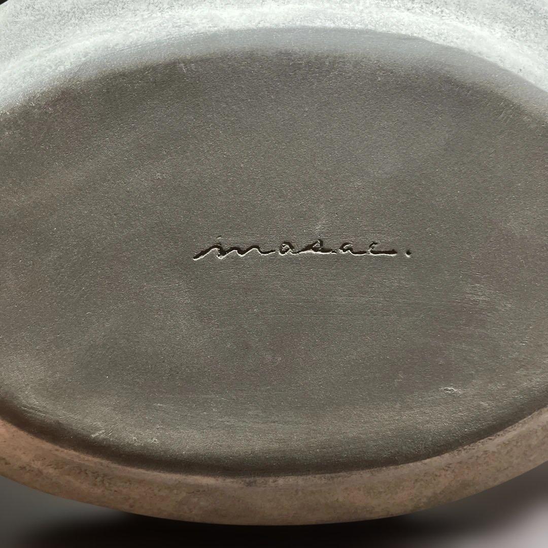 【再値下げ】紙上征江　オーバル　楕円　グレー　MAHOROBA マホロバ　器　皿