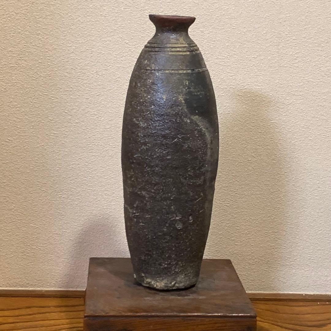 壺屋焼 琉球 荒焼 鬼の腕 やちむん 花入 花器 徳利 時代物 骨董