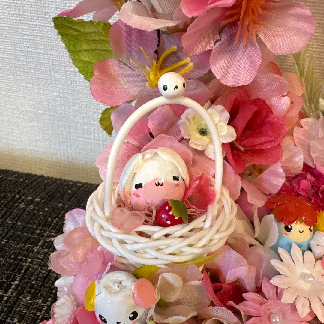 【一点もの】ひな☆桜の飾り