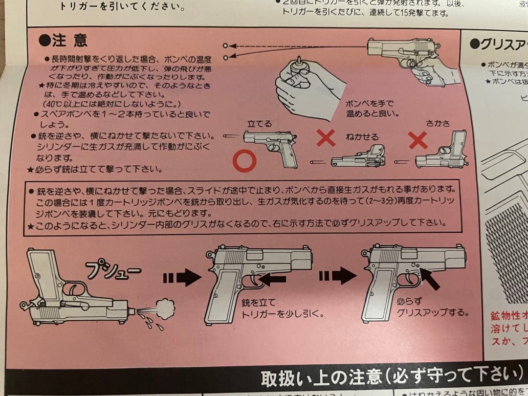 東京マルイ　ガスガン　ブローニング・ハイパワー　動作確認済　遊戯銃　1987年製