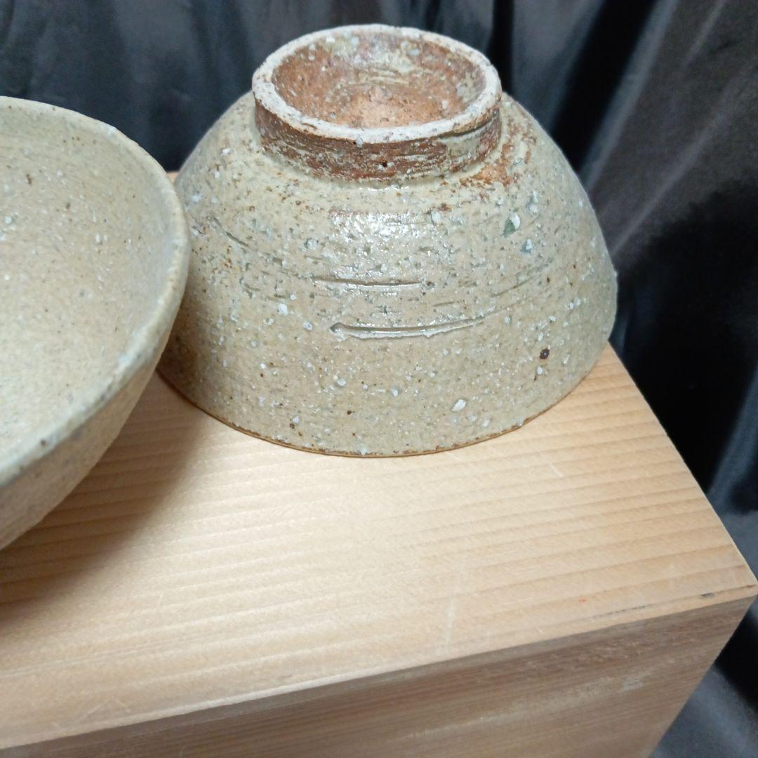 【未使用】飯碗　上乃平窯　上の平窯　後藤滋之作　灰釉（かいゆう）ご飯茶碗　５客