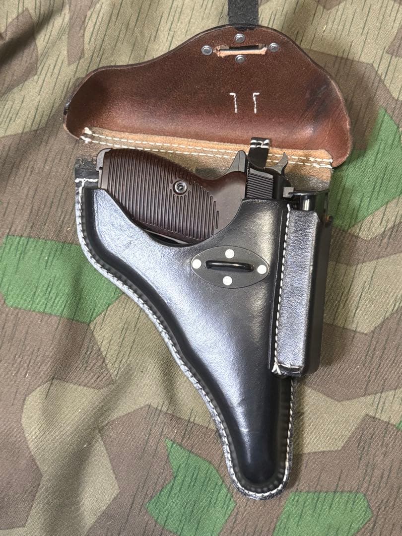 WWⅡ ドイツ軍 ワルサーP38用ホルスター（黒色）レプリカ　将校　国防軍　陸軍
