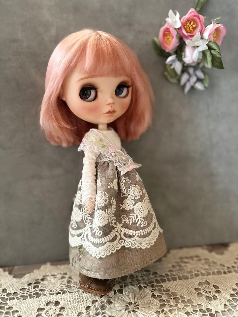 ☆sold out☆ブライスアウトフィット☆薔薇柄スカートとブラウスセット☆