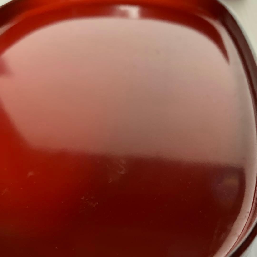 D-5 【味わい深い】漆器 小物入れ 溜塗り オーバル型 弁当箱 箱付き伝統工芸
