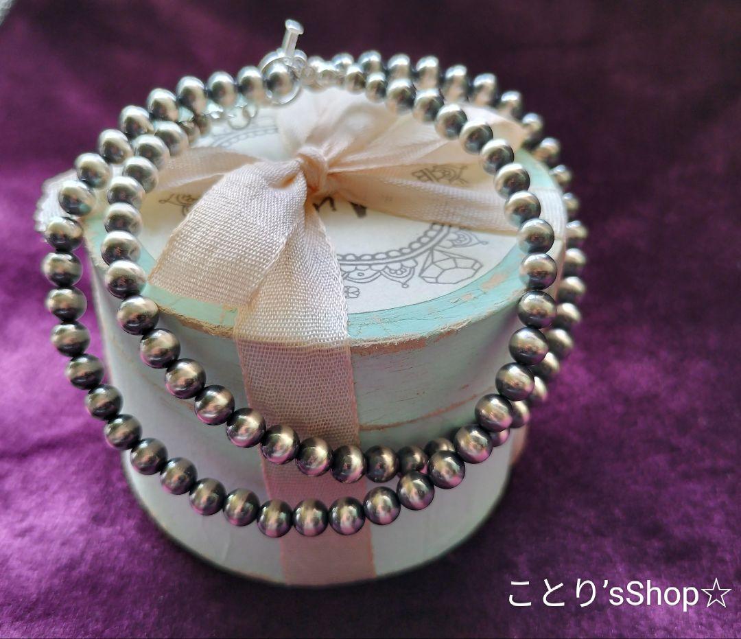 一点物「Luckyが宿る、ことりだけのナバホパール」5mm&4mm ネックレス