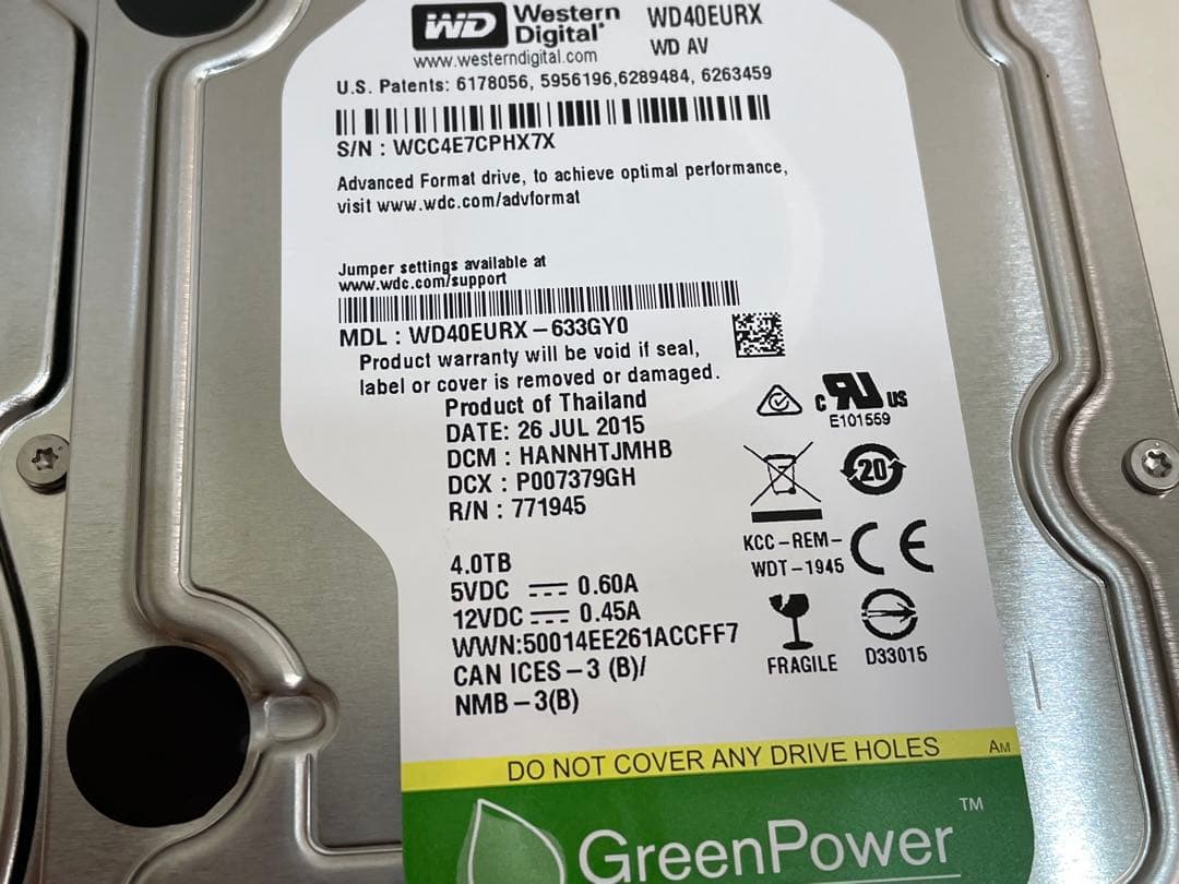 HDD 3.5インチ 容量 4000GB まとめて 2点