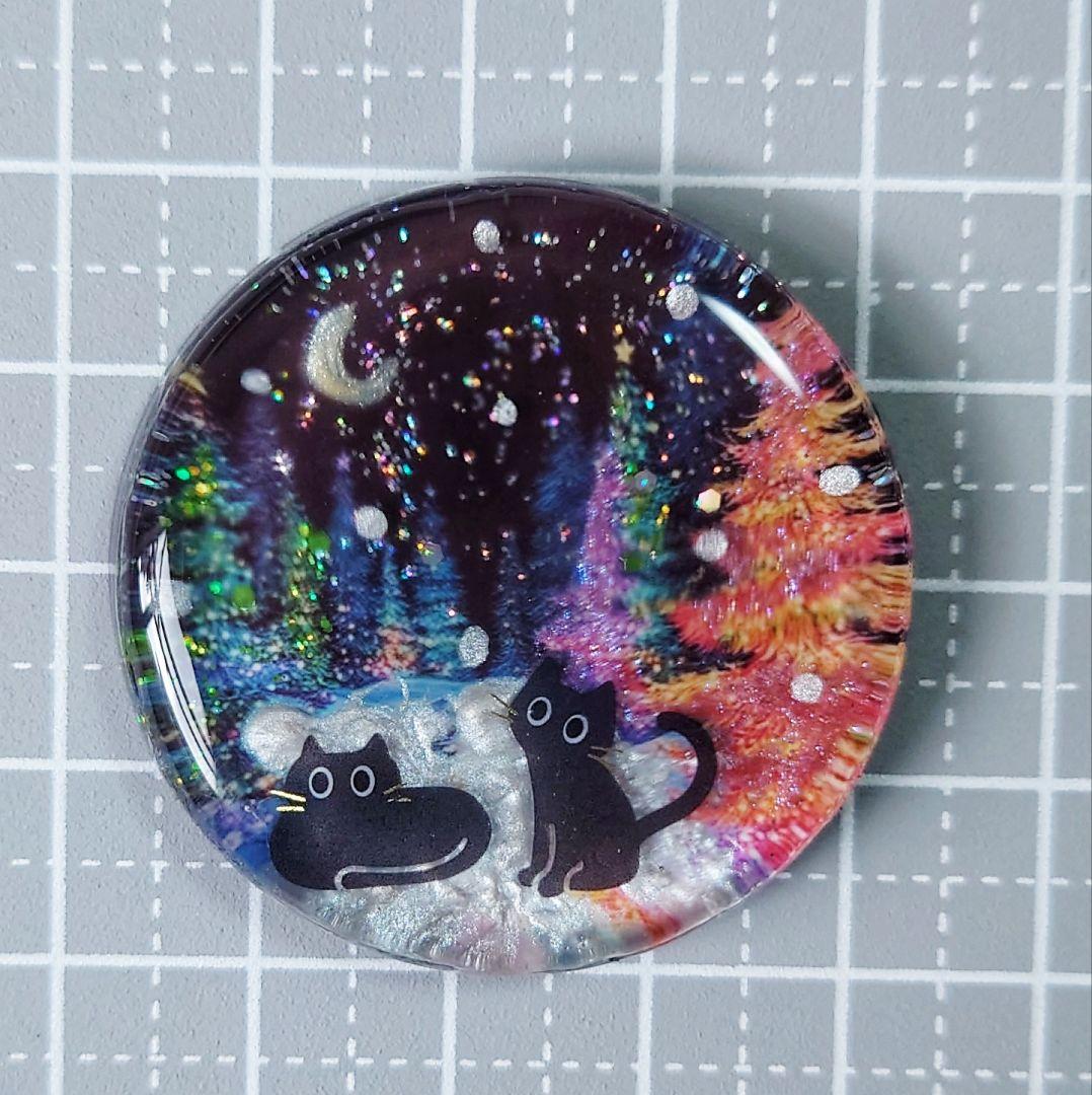 レジン　猫　ヘアゴム　ブローチ　ポニーフック　No.422