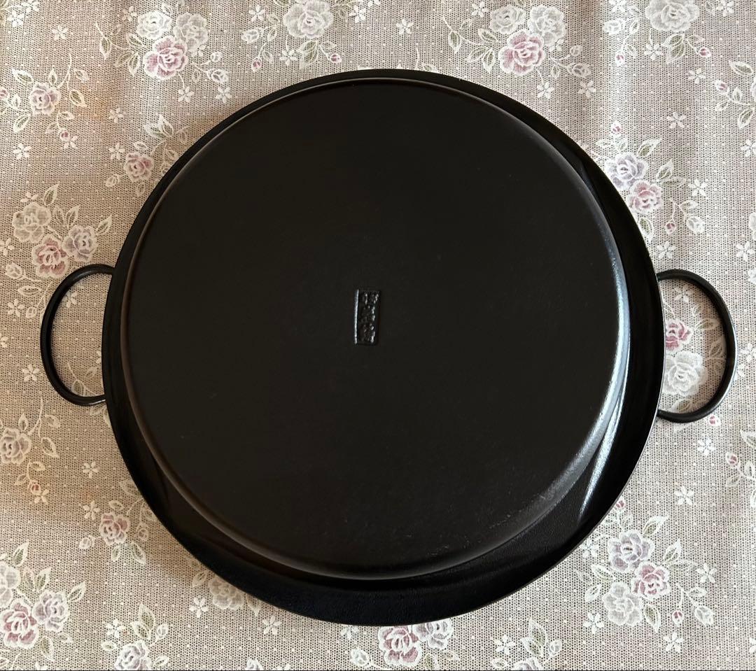 未使用　本場盛岡 岩鋳のすき焼鍋南部鉄器　丸菱25c IH対応　直火 ガス