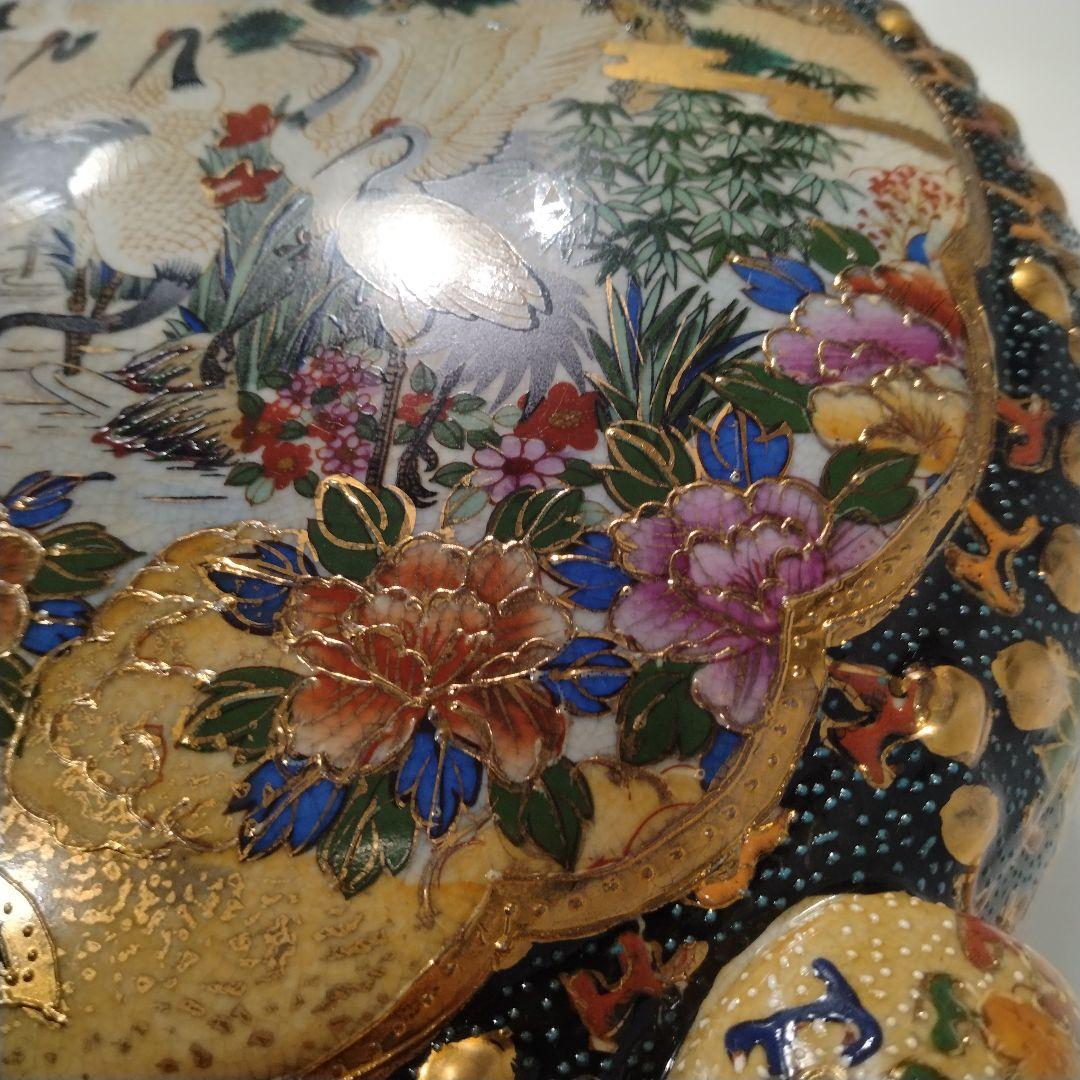 薩摩焼 金襴手 金彩 色絵 色錦 豪華絢爛 飾り 太鼓 古美術 和太鼓 置物