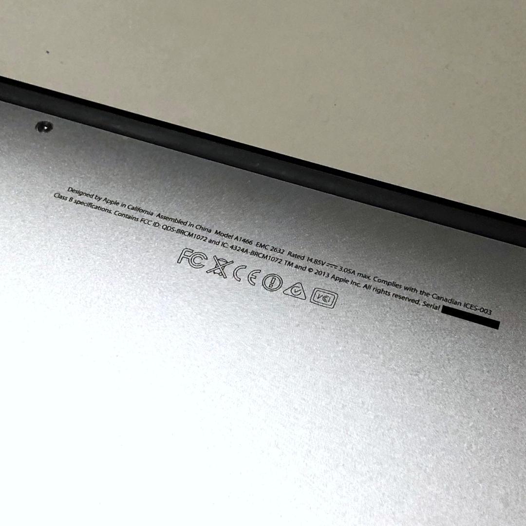 8GB MacBook Air 13インチ Mid 2013 A1466ジャンク