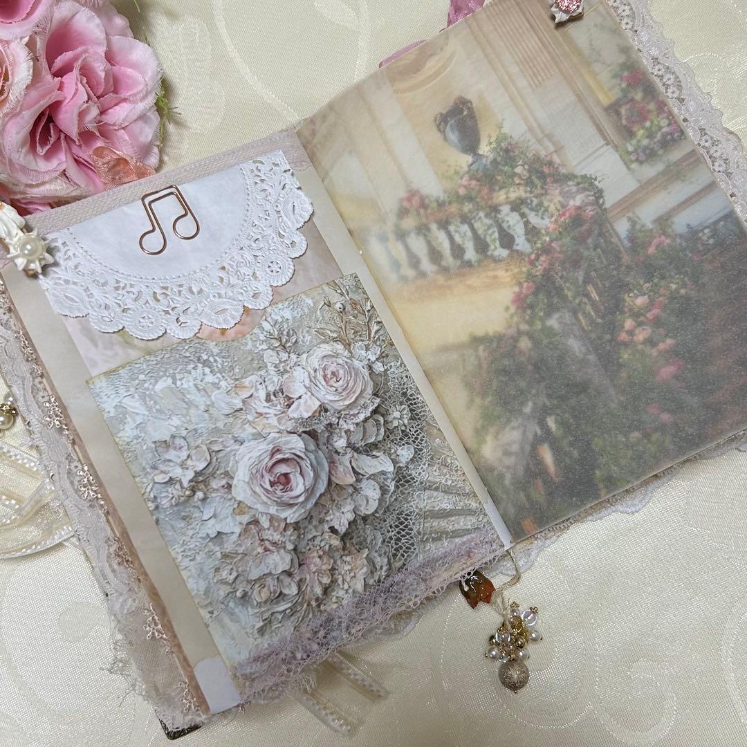 薔薇とレースのジャンクジャーナル・雑記帳トレペ仕様　Classical Lady