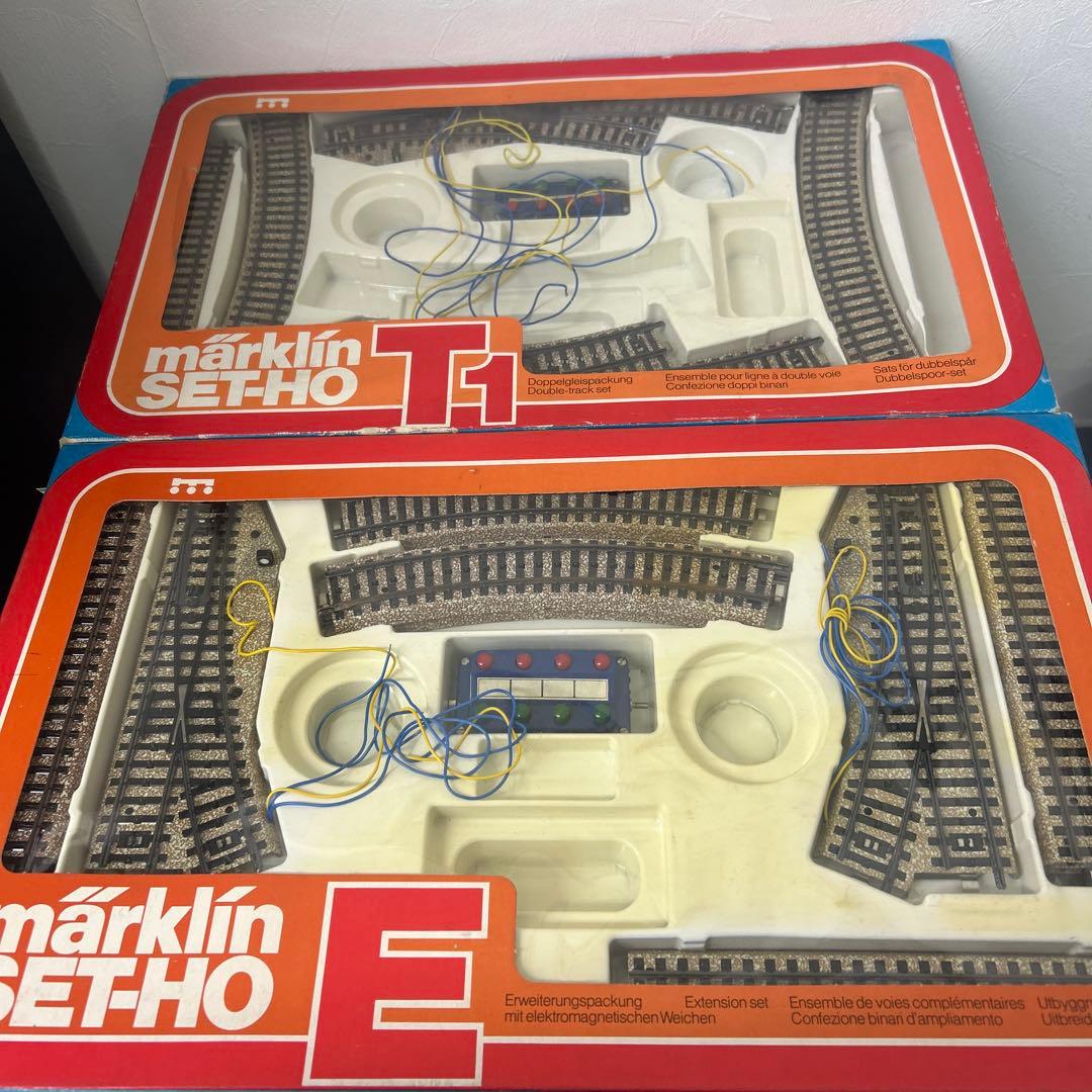 鉄道模型　　HOゲージ　２両編成セット、線路