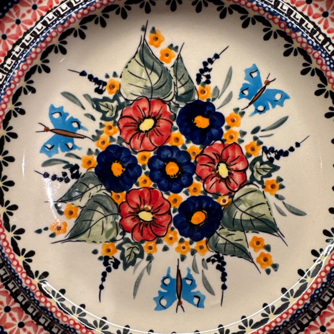 ポーリッシュポタリー　花柄プレート 26.5cm J. Skarzynski