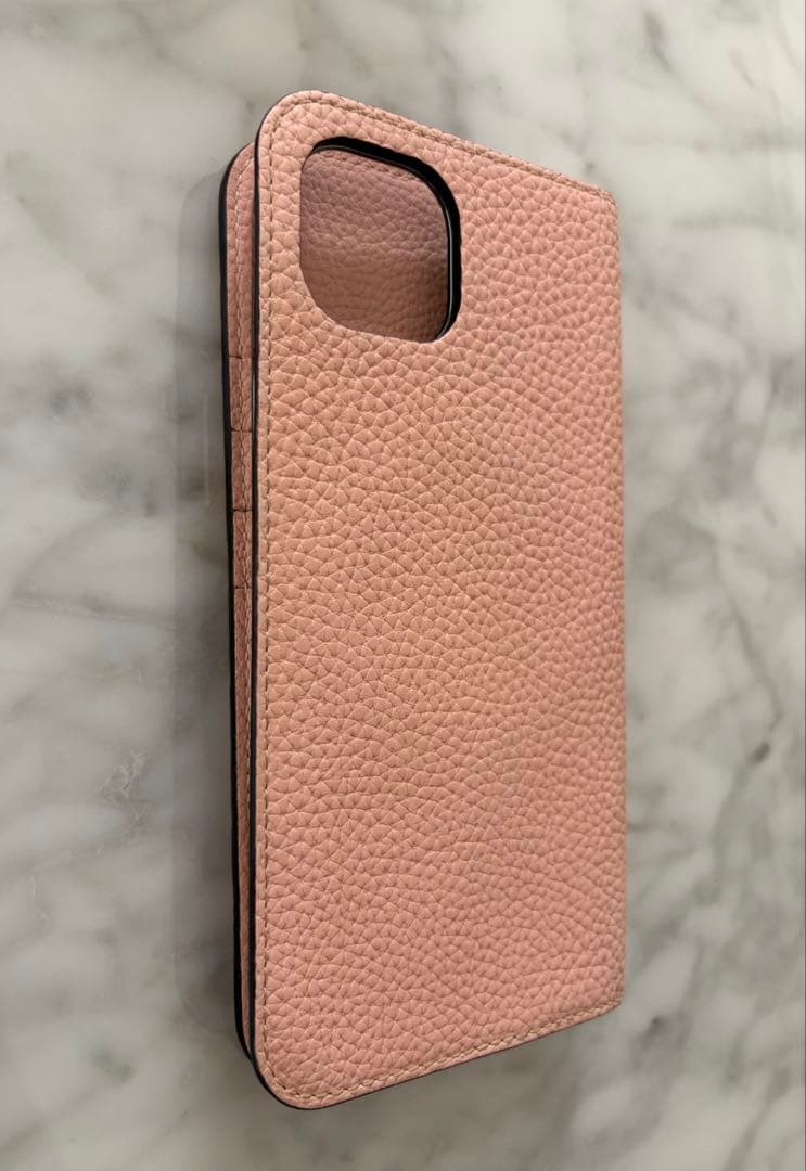 【美品】ボナベンチュラサクラピンク レザー 手帳型ケース