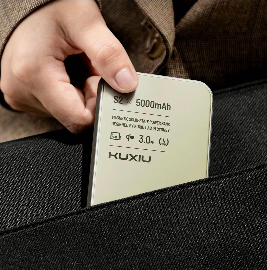 スマホアクセサリー KUXIU S2 Qi2 5000mAh MagSafe Power Bank
