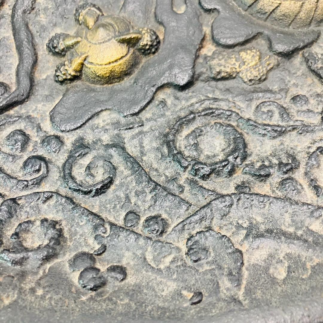 南部鉄器　宝生堂　龍の絵柄の飾り皿　大皿