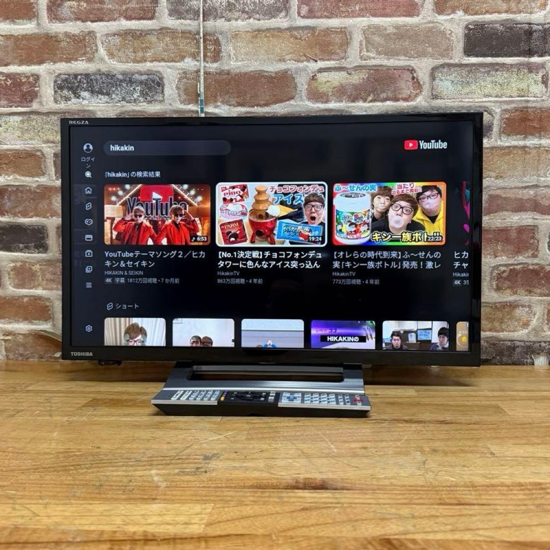 東芝 24V型 液晶テレビ 24V34 REGZA スマートテレビ 動画アプリ○