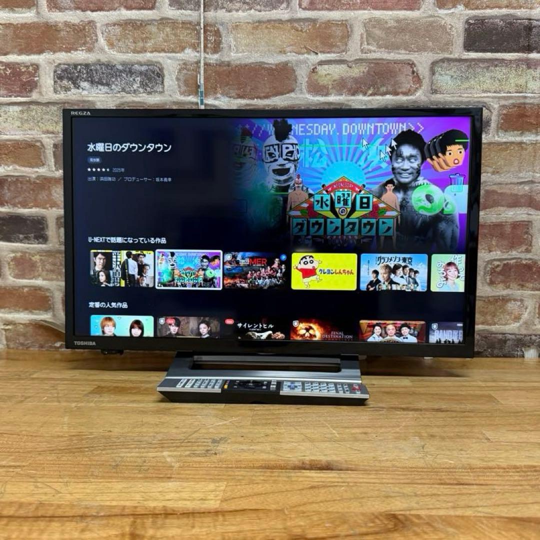 東芝 24V型 液晶テレビ 24V34 REGZA スマートテレビ 動画アプリ○