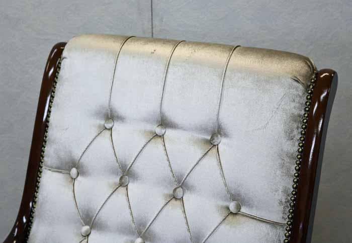 イタリア ロッキングチェア 木製 完成品 ベルベッド