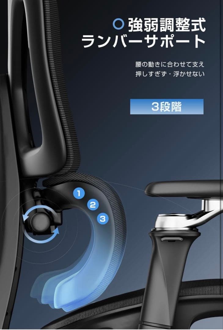 高級品フットレスト付 3Dヘッドレスト オフィスチェア人体工学チェア 多機能オ