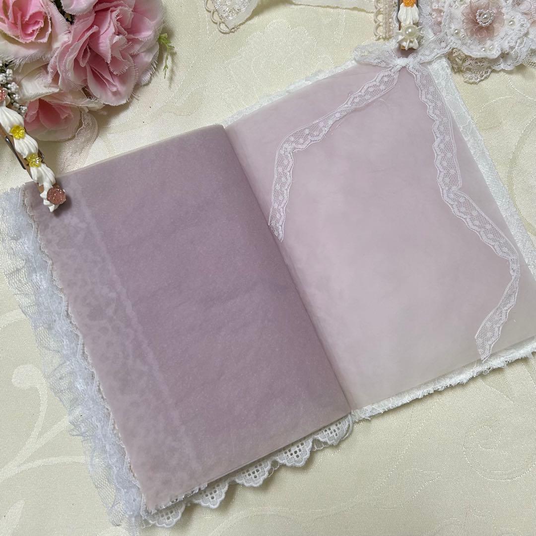 レースのトレペジャーナル&レター風ケース♡ コラージュ素材おすそ分け入