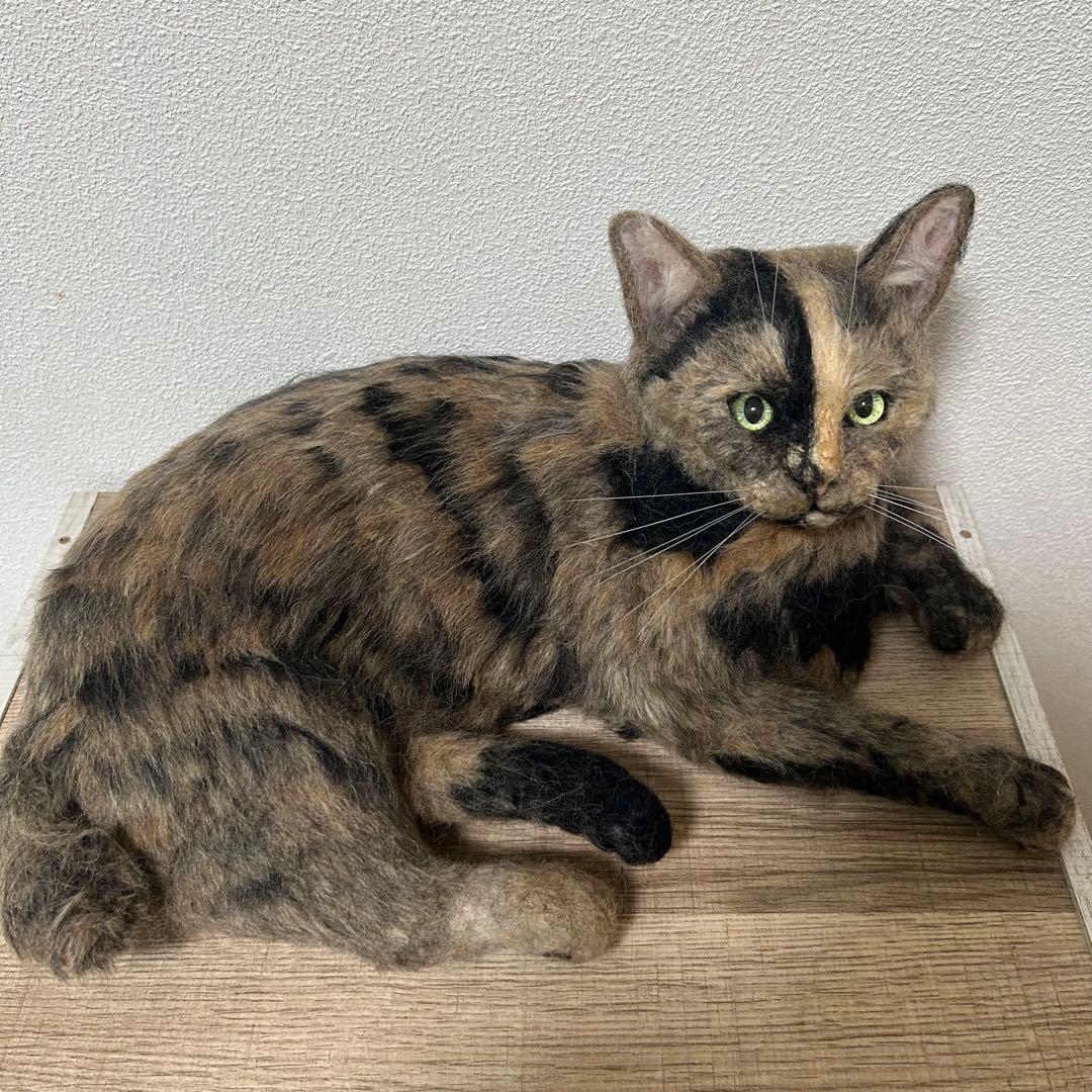 羊毛フェルト 猫
