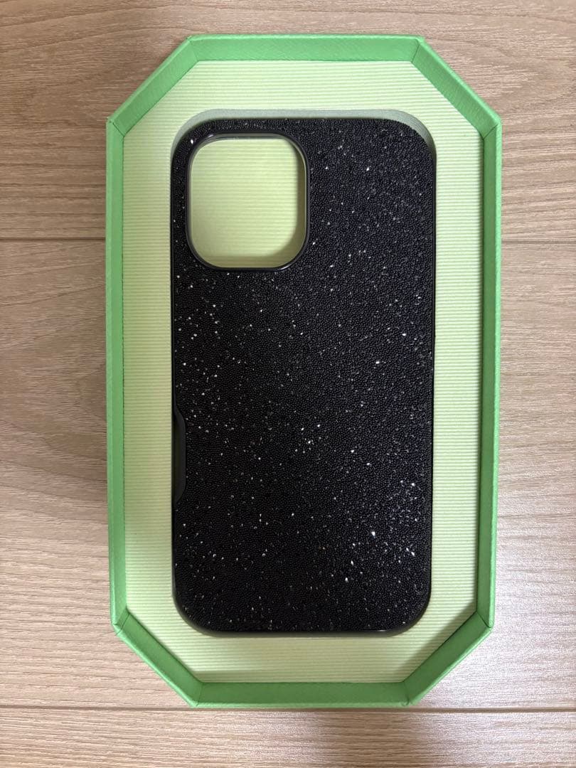 ※あい【スワロフスキー】iPhone16 ケース ブラック